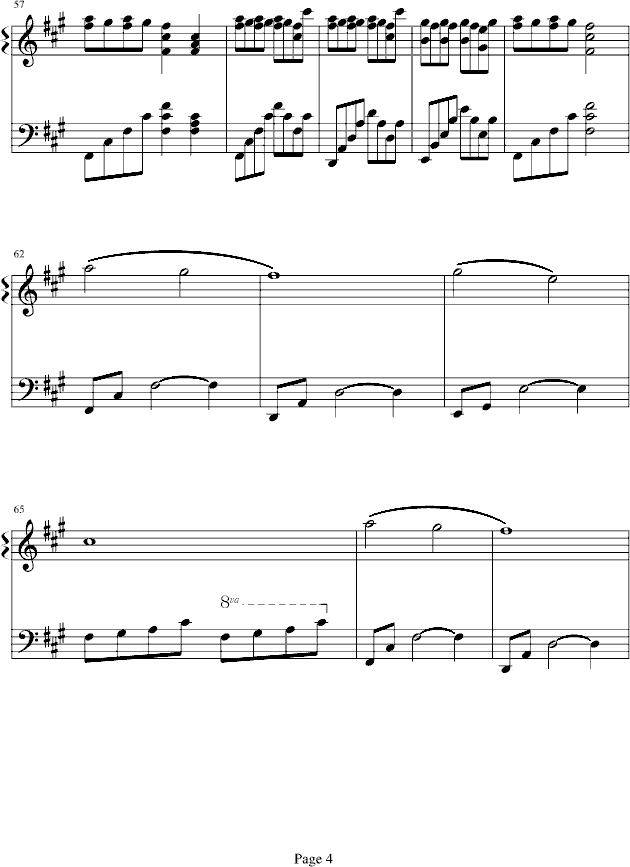 晨曦钢琴曲谱（图4）