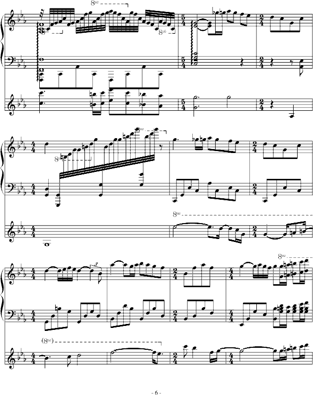 爱的协奏曲钢琴曲谱（图6）