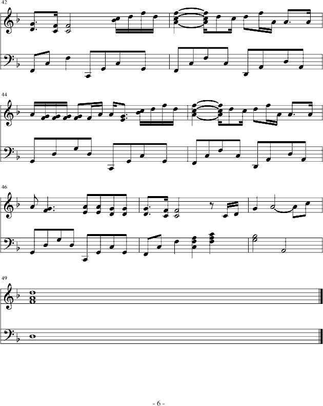 吻别-(正式原调版)钢琴曲谱（图6）