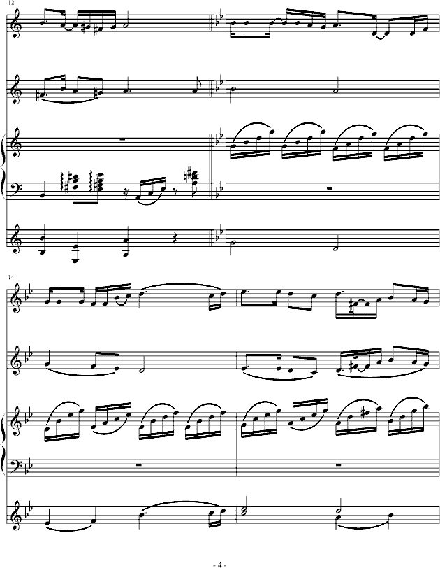 泪光钢琴曲谱（图4）