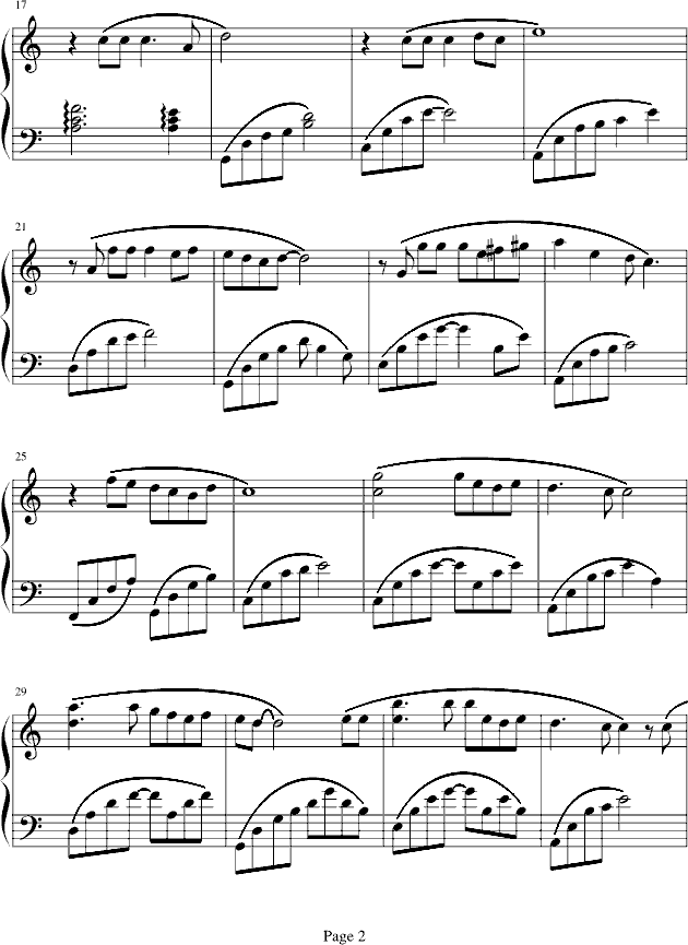 缠绵钢琴曲谱（图2）