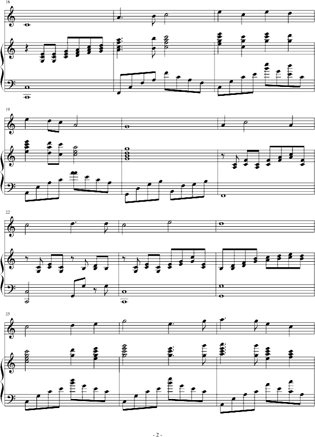 报告祖国钢琴曲谱（图2）