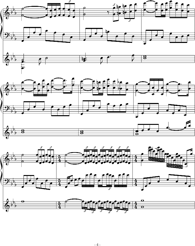 爱的协奏曲钢琴曲谱（图4）