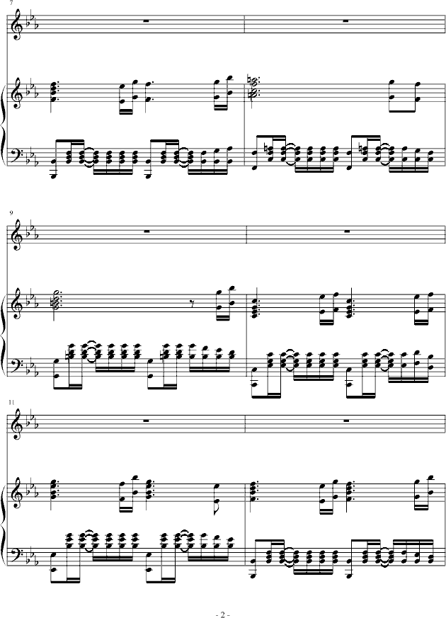 烽火劫钢琴曲谱（图2）