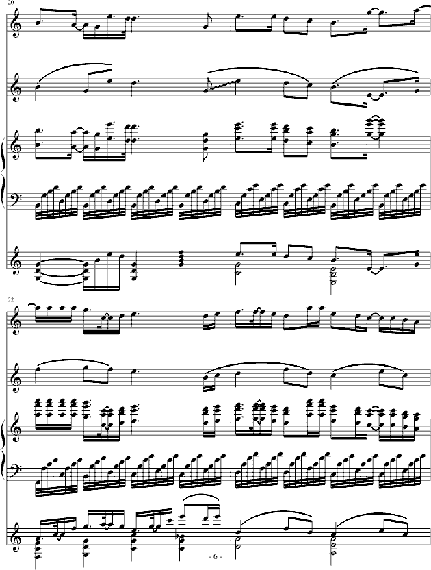 泪光钢琴曲谱（图6）