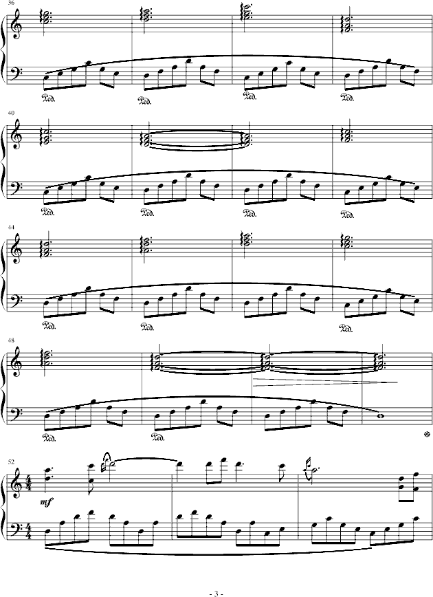 草原天堂变奏曲钢琴曲谱（图3）