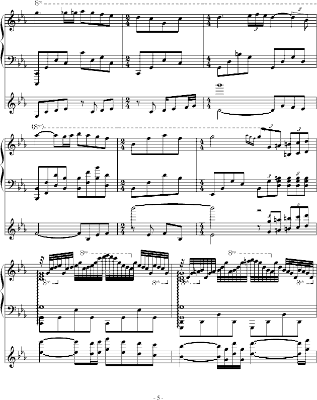 爱的协奏曲钢琴曲谱（图5）