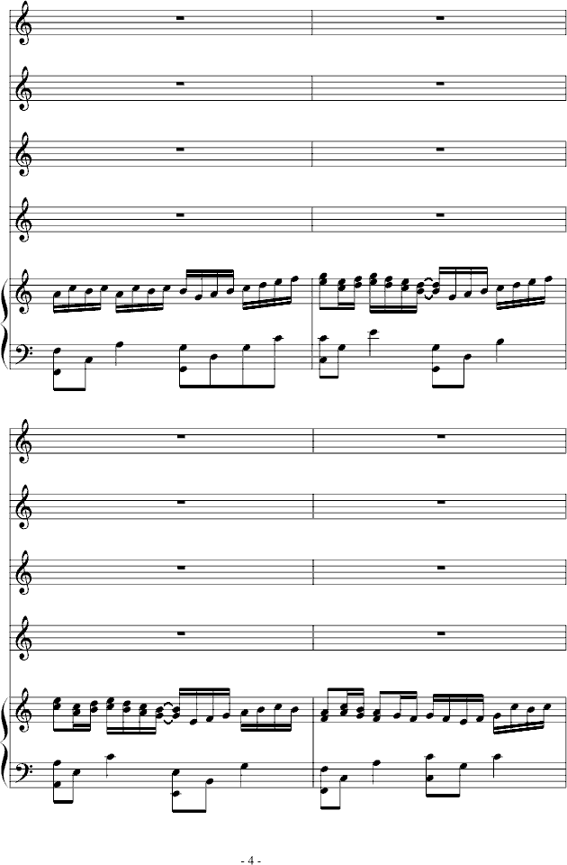 野蛮女友-(总谱)canon钢琴曲谱（图4）