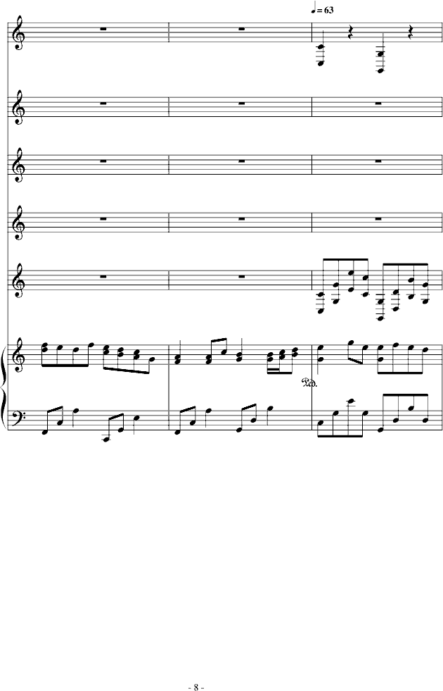 野蛮女友-(总谱)canon钢琴曲谱（图8）