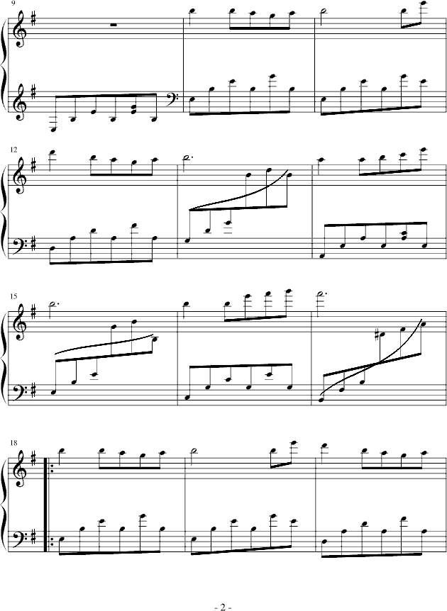 飘摇-幸福版钢琴曲谱（图2）