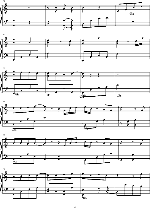 爱墓钢琴曲谱（图4）