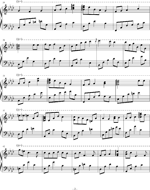 深蓝的泪钢琴曲谱（图2）