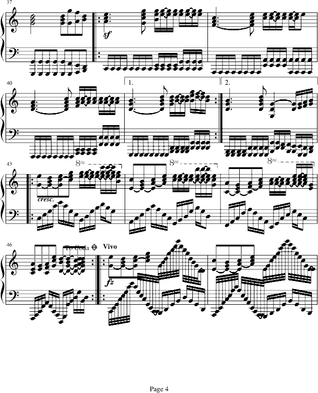回忆起从前钢琴曲谱（图4）