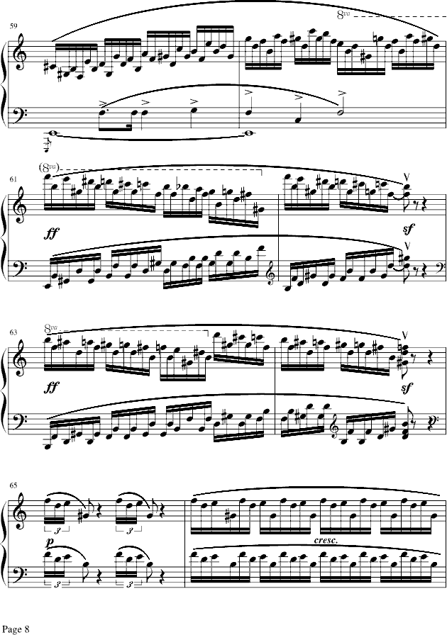 肖邦冬风练习曲-戈原版钢琴曲谱（图8）