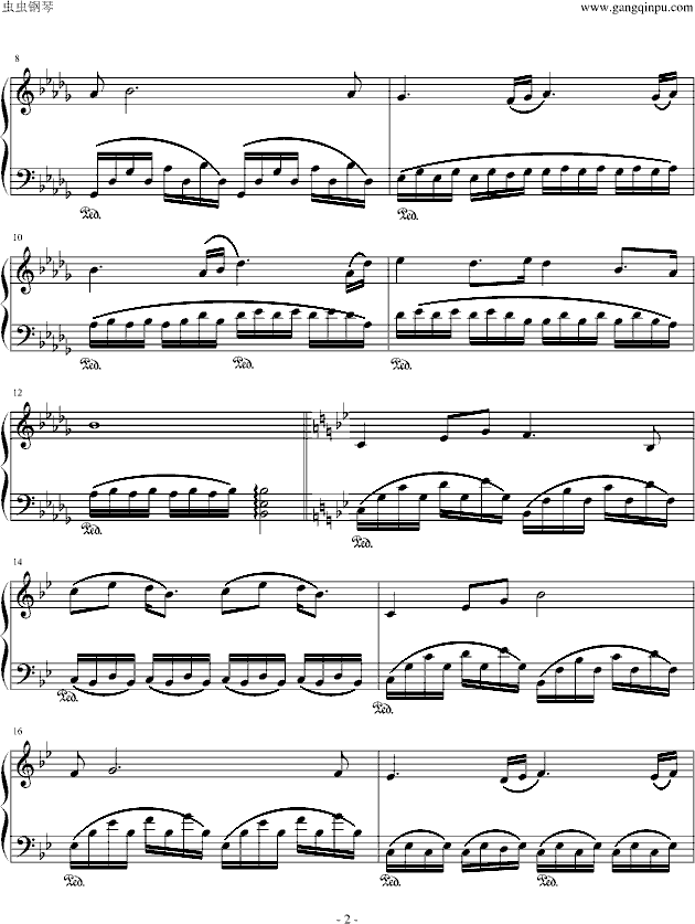 战斗钢琴曲谱（图2）