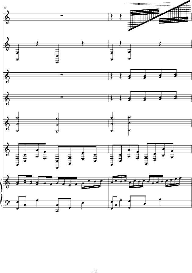 野蛮女友-(总谱)canon钢琴曲谱（图11）