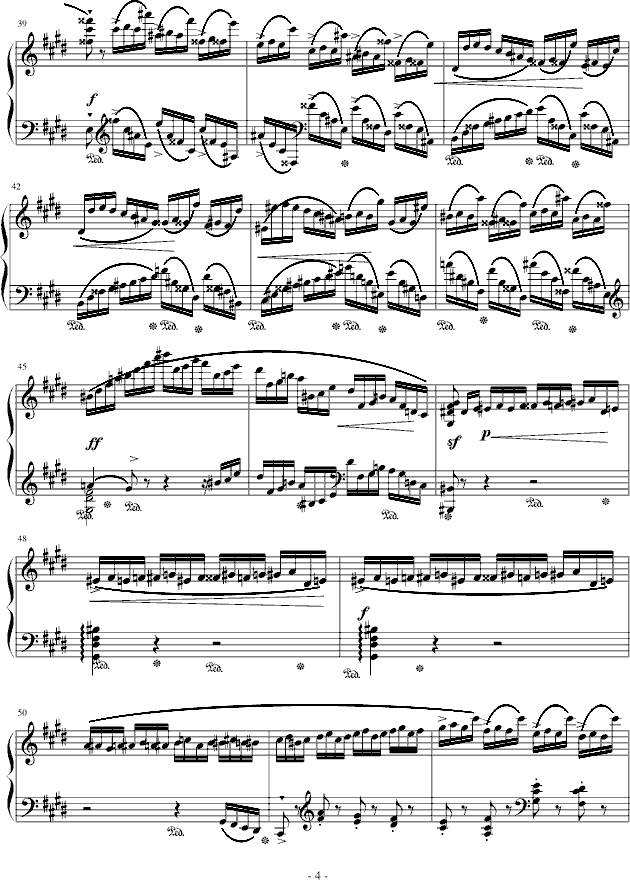练习曲Op.10 No.4(原版）钢琴曲谱（图4）