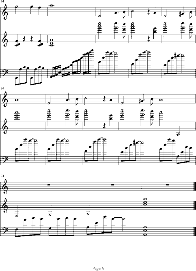 天鹅奏鸣曲钢琴曲谱（图6）