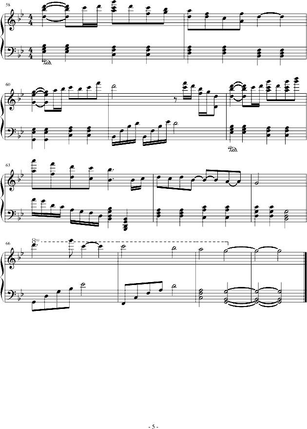 冰雪中的泪钢琴曲谱（图5）