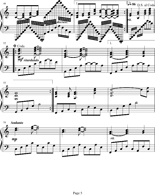 回忆起从前钢琴曲谱（图5）