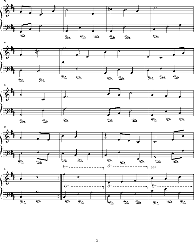 木皮钢琴曲谱（图2）