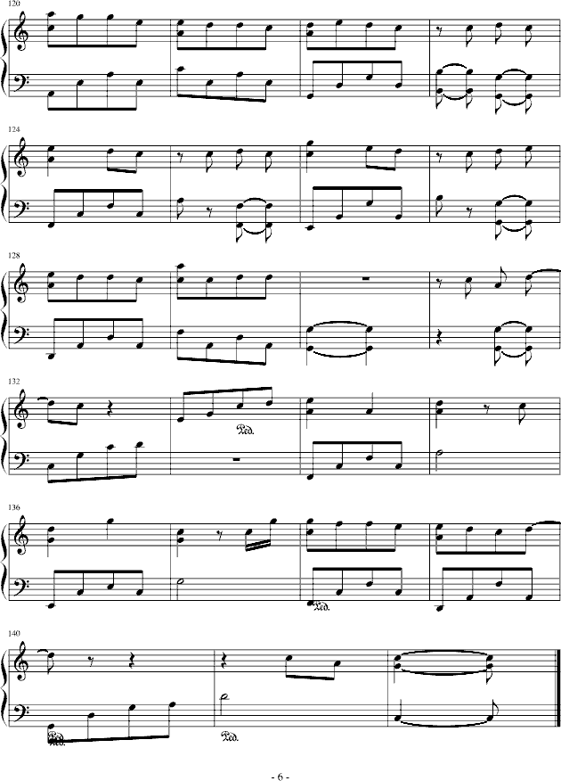 爱墓钢琴曲谱（图6）