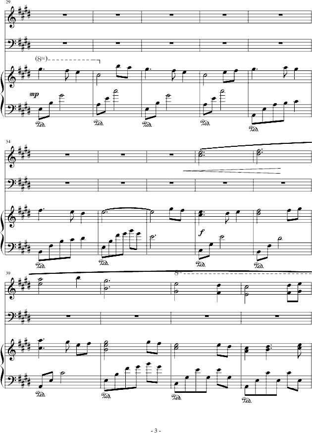 梦中的相遇钢琴曲谱（图3）