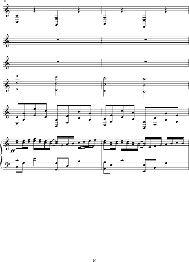 野蛮女友-(总谱)canon钢琴曲谱（图10）