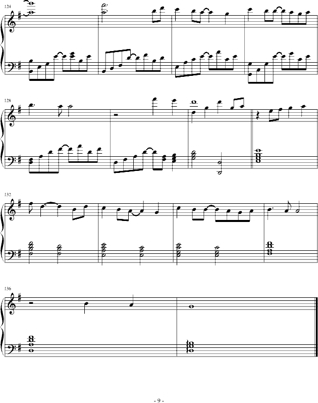 不再犹豫钢琴曲谱（图9）