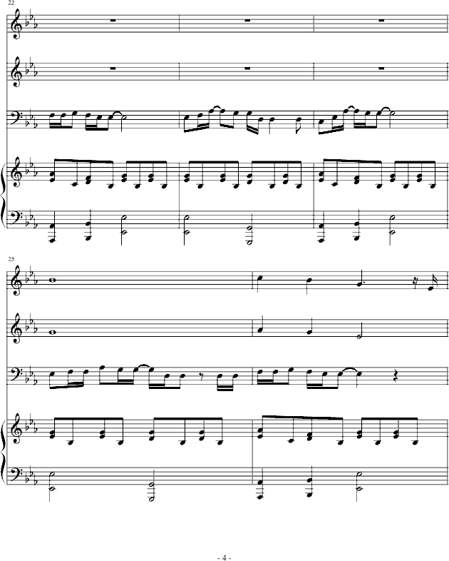 3月9日合唱版 《一升的眼泪》插曲钢琴曲谱（图4）