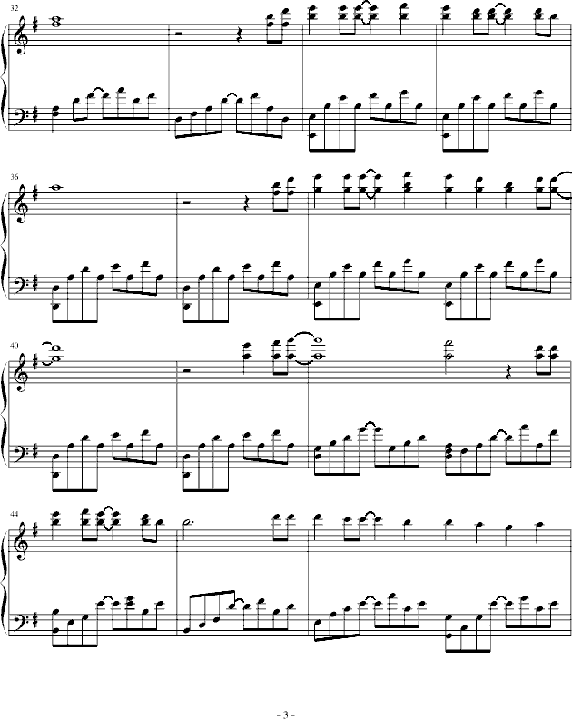 不再犹豫钢琴曲谱（图3）