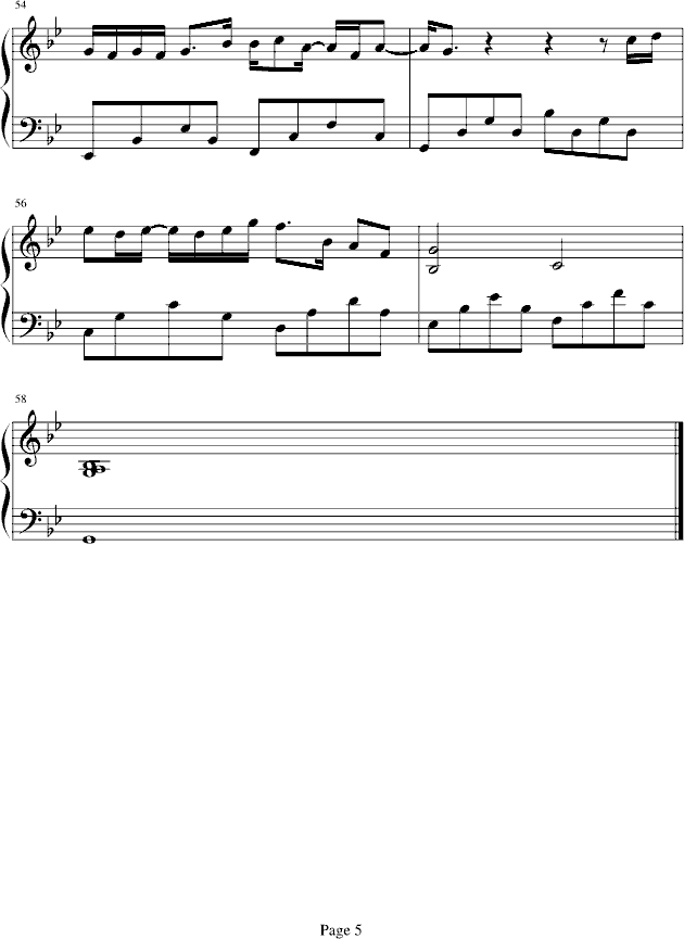 长情钢琴曲谱（图5）