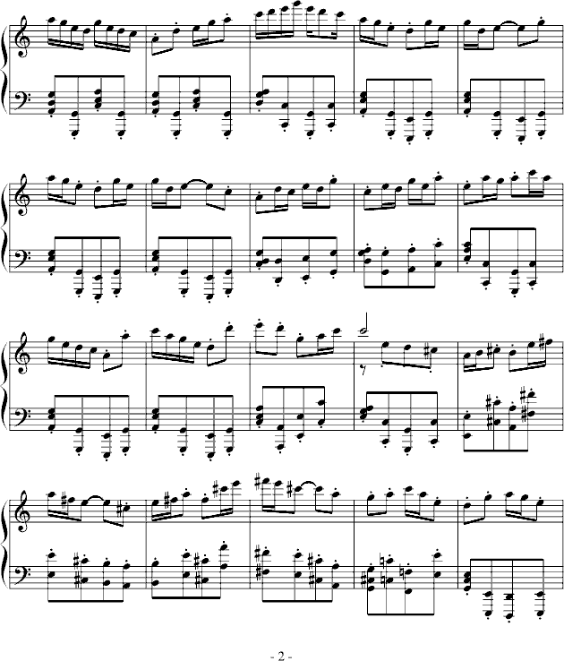 春日钢琴曲谱（图2）