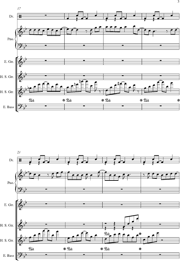 浪漫手机-总谱版钢琴曲谱（图3）