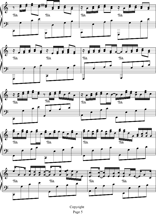 卡农-（情感100%）钢琴曲谱（图5）