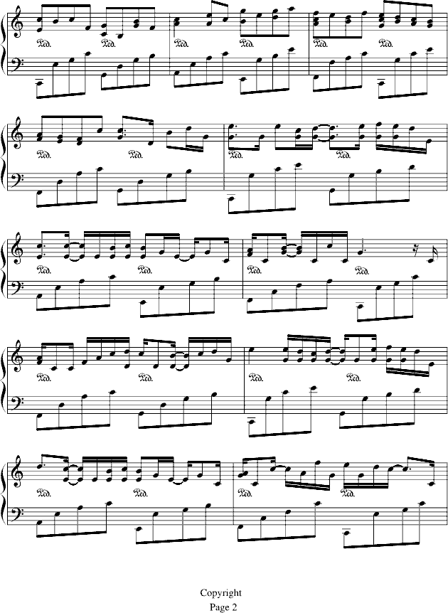 卡农-（情感100%）钢琴曲谱（图2）