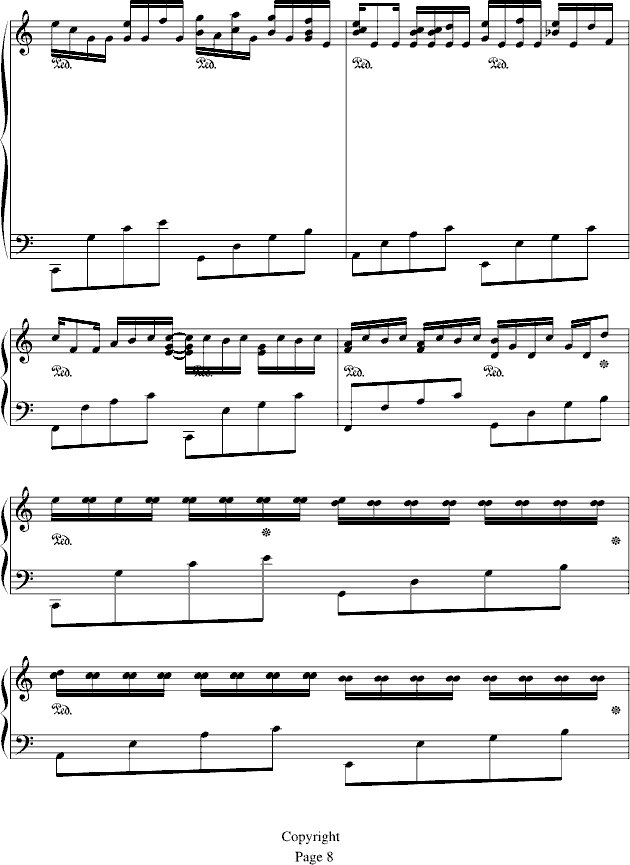 卡农-（情感100%）钢琴曲谱（图8）