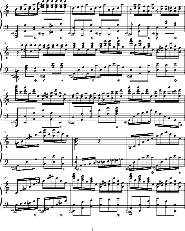 暴风雨钢琴曲谱（图2）