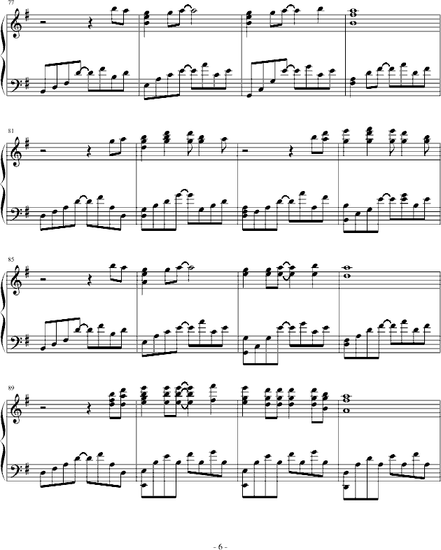 不再犹豫钢琴曲谱（图6）