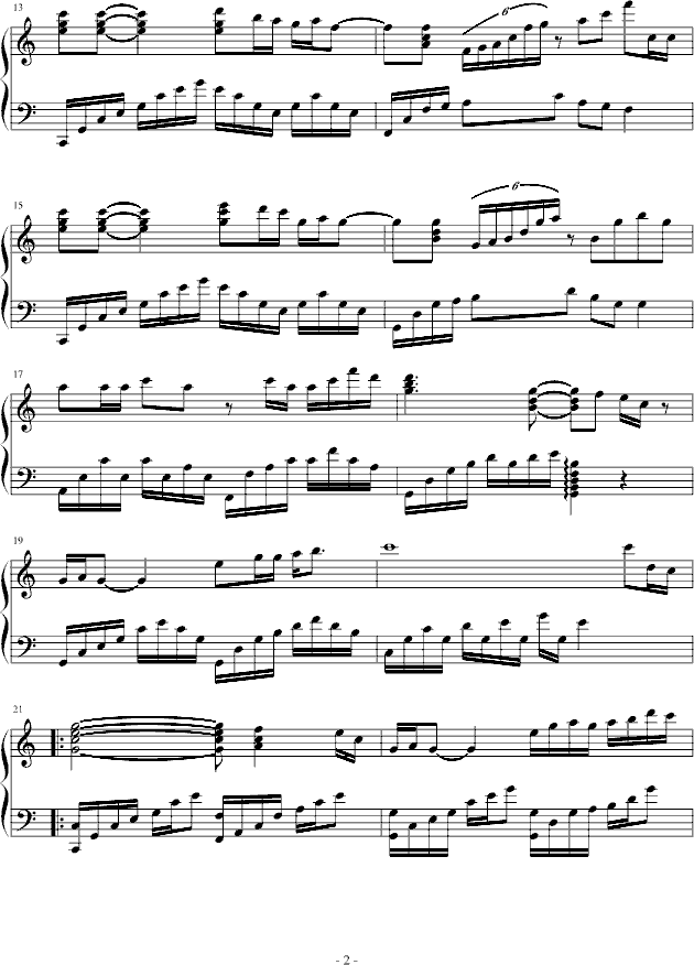 心语钢琴曲谱（图2）