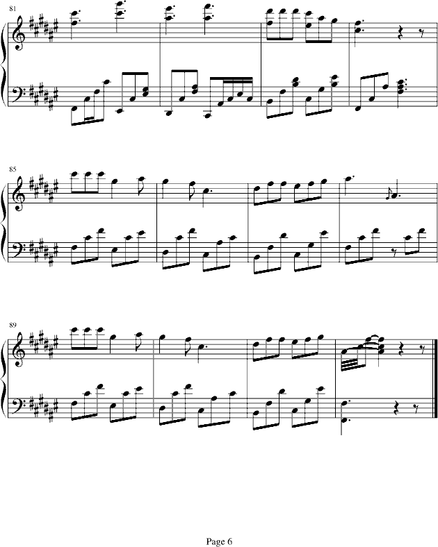 过云雨-b欣仔b版钢琴曲谱（图6）