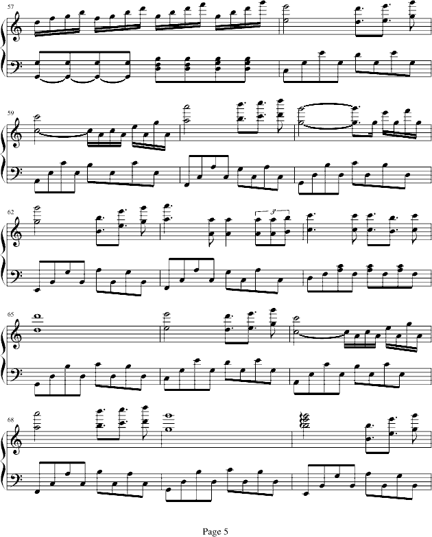 浅蓝色的爱情钢琴曲谱（图5）