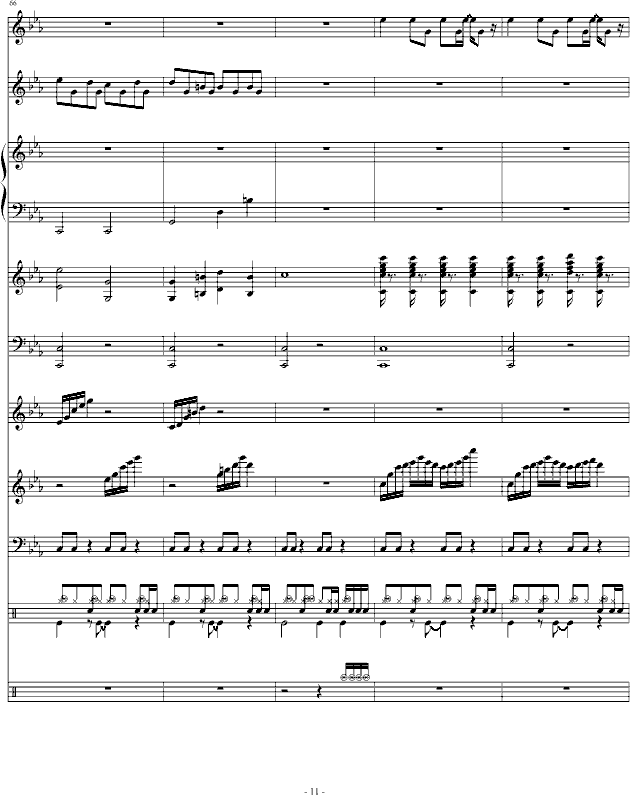 暗斗-总谱钢琴曲谱（图11）