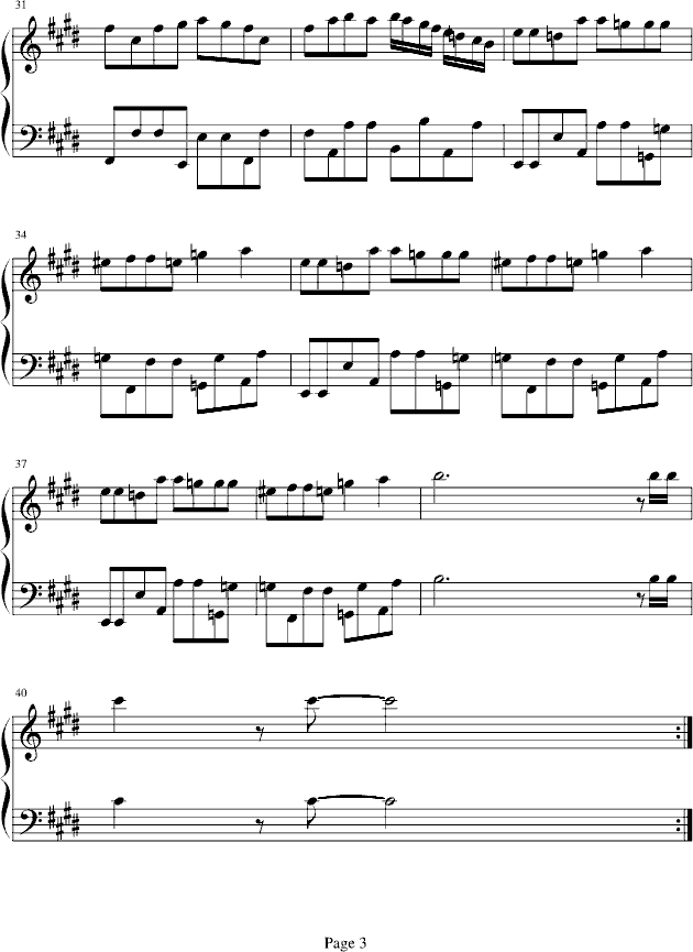 热血格斗背景音乐钢琴曲谱（图3）