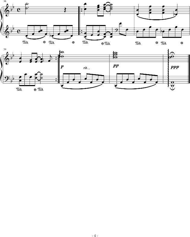 深情几许钢琴曲谱（图4）