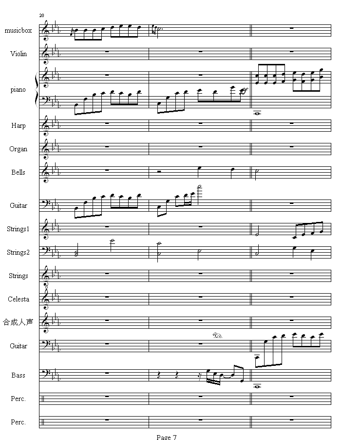 流莺的归属钢琴曲谱（图1）