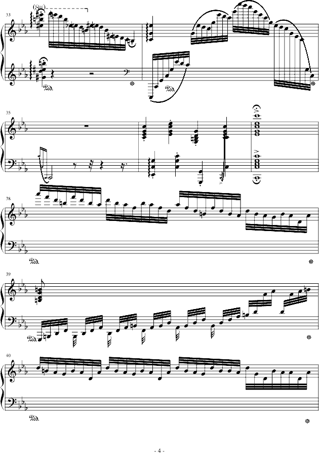 鬼火钢琴曲谱（图4）