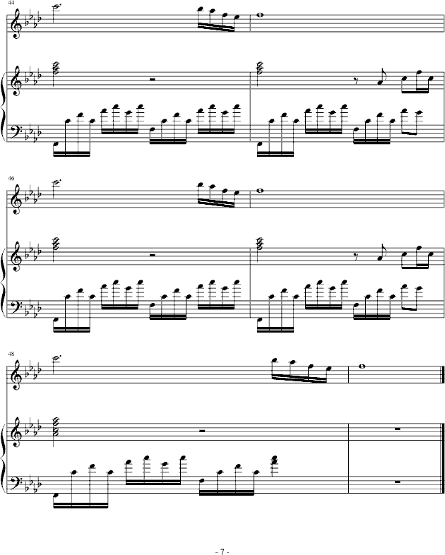 来生缘-弹唱钢琴曲谱（图7）