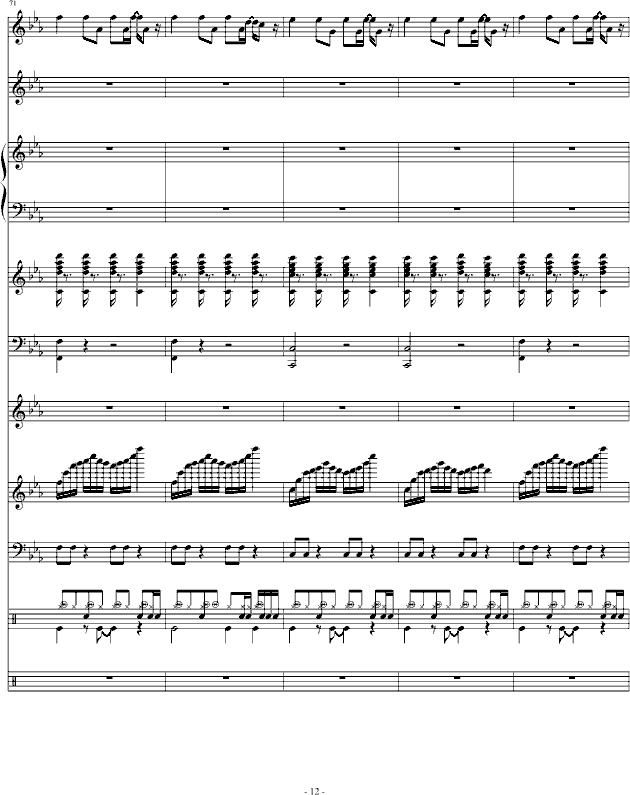 暗斗-总谱钢琴曲谱（图12）