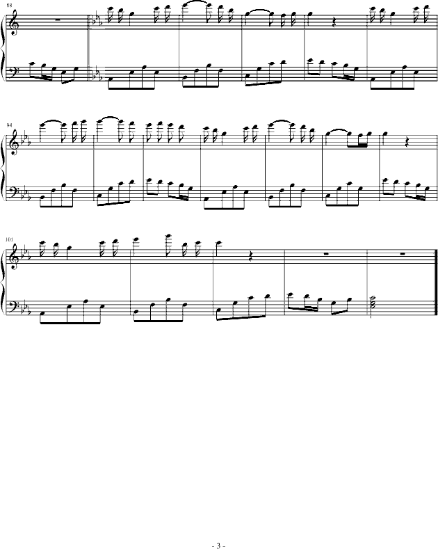 落业季节钢琴曲谱（图3）